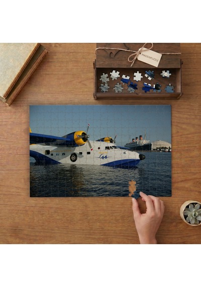 Deniz Uçağı Tasarımı 240 Parça Ahşap Puzzle Ahşap Kutuda Mpy20249