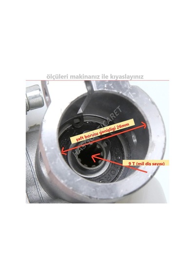 Hsgl Motorlu Tırpan Dal Budama Aparatı 9 Diş 26 Mm Yüksek Dallar N11.1406