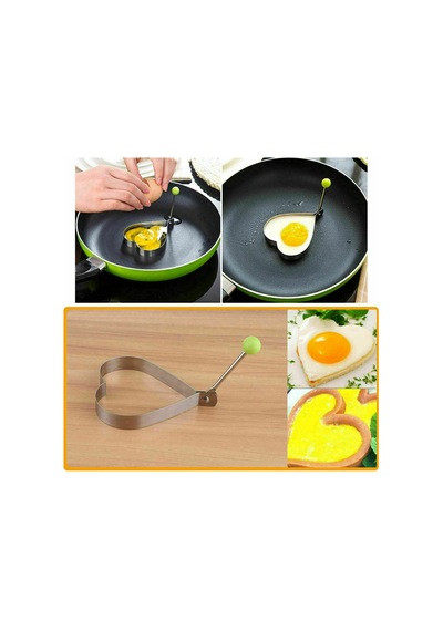 Metalik Kalp Şeklinde Metal Omlet Yumurta Ve Kre 36e6c Çok Renkli