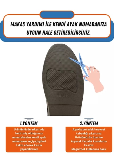 Magicfoot Unisex +3 Cm Boy Uzatıcı Gizli Topuk Yükseltici Geliştirilmiş Tabanlık