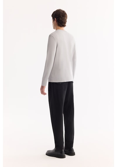 Avva Erkek Gri Bisiklet Yaka Rayon Tüylenmeyen Regular Fit Triko Kazak A52y5001