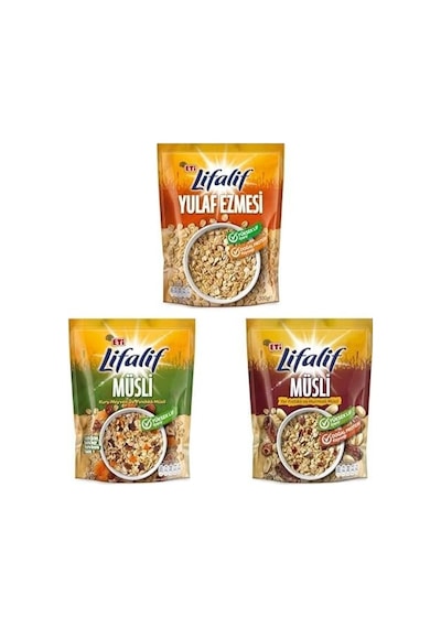 Seti Yulaf Ezmesi 500 G X1 + Kuru Meyveli Ve Fındıklı Müsli 350 G X1 + Yer Fıstıklı Ve Hurmalı Müsli 350 G X1