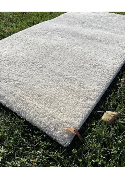 Hoom Rugs Shaggy 1006 Beyaz Modern Shaggy Halı