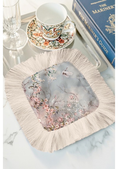 Romantik Çiçekli Kuşlu Saçaklı Sunum Peçetesi - Pastoral Bahar Bohem Pudra Kahve Yanı Sunum Mendili Okyanus Gül Pembesi Romantik Çiçekli Kuşlu Saçaklı Sunum Peçetesi - Pastoral Bahar Bohem Pudra Kahve Yanı Sunum Mendili Okyanus Gül Pembesi