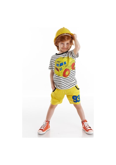 Denokids 93 Truck Erkek Çocuk Şort Takım Çok Renkli