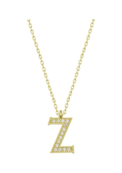 Gümüş Gold Z Harfi Kadın Kolye (547470402)