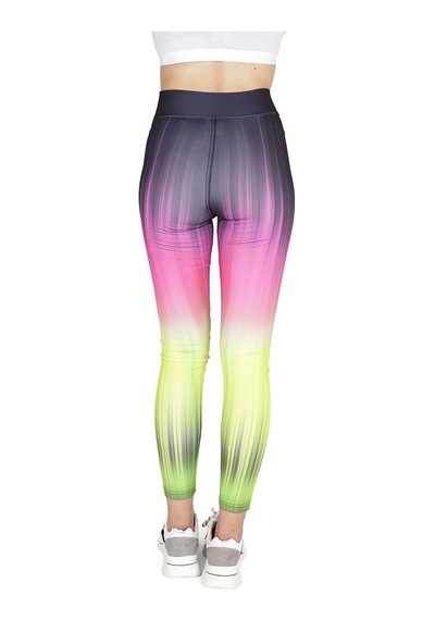 Kadın Desenli 3 Colors Yüksel Bel Spor Tayt Neon