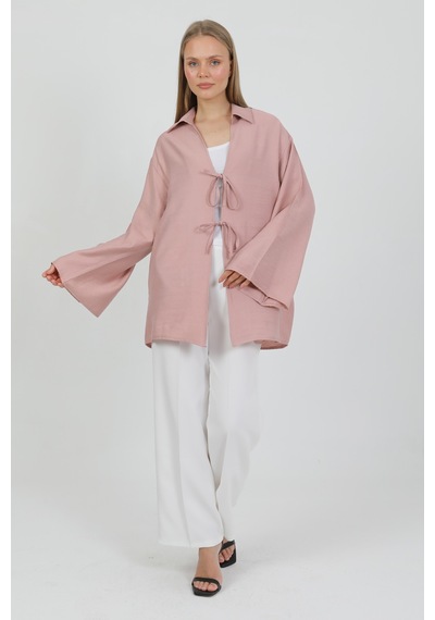 Doğal Viskon Kumaş Cepli Bağcıklı Kadın Kimono 1167 Hafif, Dökümlü, Akışkan, Yazlık Model Gülkurusu Doğal Viskon Kumaş Cepli Bağcıklı Kadın Kimono 1167 Hafif, Dökümlü, Akışkan, Yazlık Model Gülkurusu