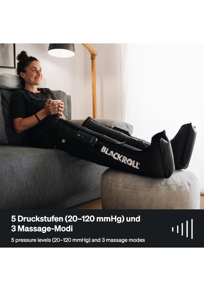 Blackroll Sıkıştırma Botları 2.0 Bacaklar İçin Premium Kurtarma Botları S Daha Hızlı Yenilenme, Ağır Bacaklar Ve Kas Yorgunluğu İçin Kompresyon Masajı 3 Mod, 5 Basınç Seviyesi, Kablosuz