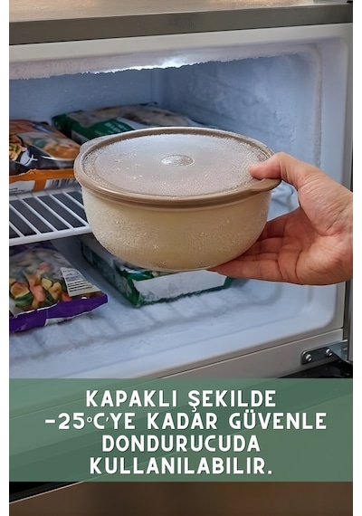 Ayza Model 3 Lü Yuvarlak Saklama Kabı Seti 1.5 Lt + 2.5 Lt + 4 Lt Yeşil