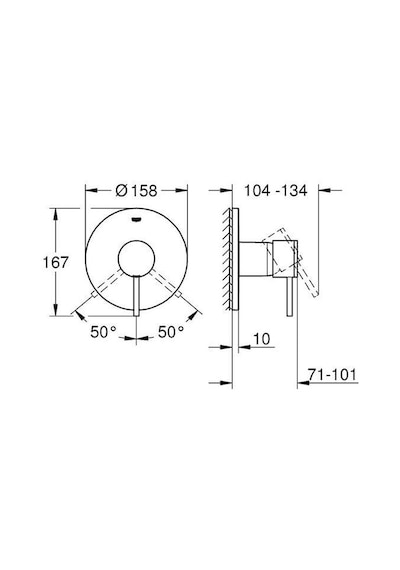 Grohe Atrio New 24354000 Ankastre Duş Bataryası Gümüş