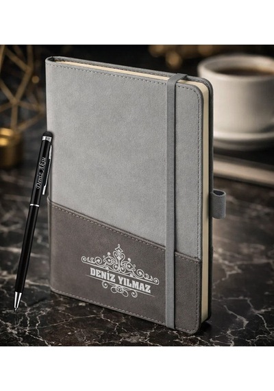 Bk Gift Kişiye Özel Gri Termo Deri Defter Ve Touchpen Kalem Seti -14, Kurumsal Ve Özel Hediye, Yeni İş Hediyesi Kobitmeyencom36049 Bk Gift