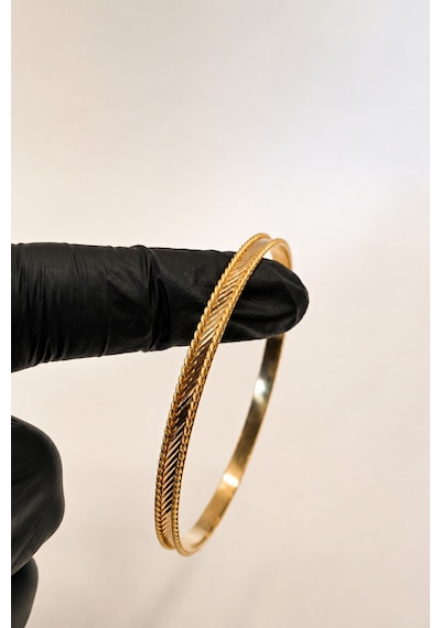 22 Ayar Tse Belgeli 10 Gram Çapraz Burgulu Kibrit Çöpü Ajda Altın Bilezik Gold İşçiliksiz
