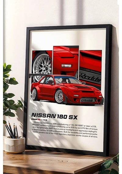 Nissan 180 Sx Çerçeveli Tablo - Nissan Car Poster