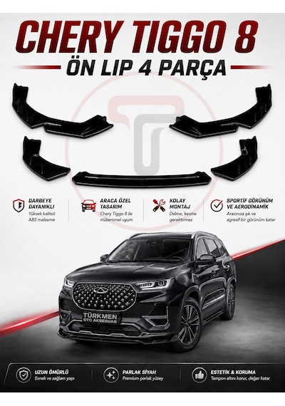 Türkmen Chery Tiggo 8 Ön Lip 4 Parça