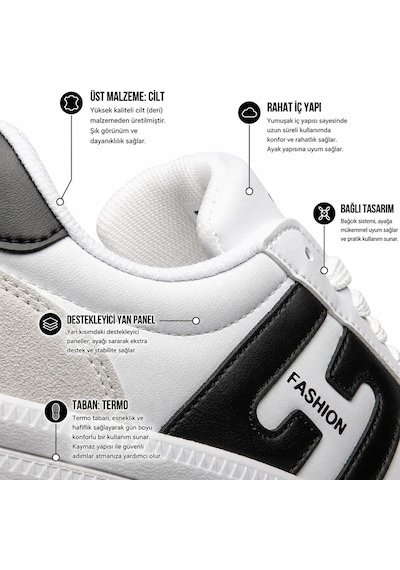 Tuğba Ortopedi 3425 Genç Sneaker Beyaz