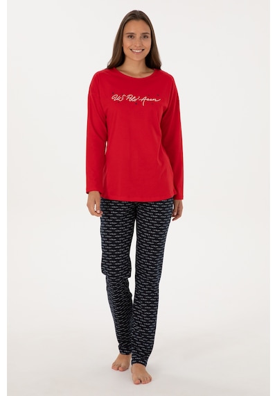 U.s. Polo Assn. Kadın Kırmızı Pijama Takım 50318886-vr030 Kırmızı