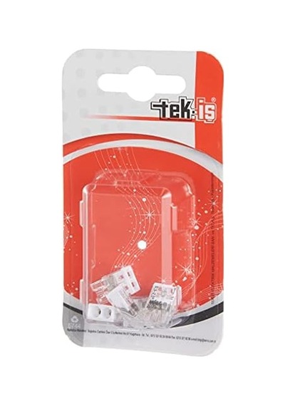 5 Adet 2x2,5 Mm Geçmeli Buat Klemens Şeffaf Model