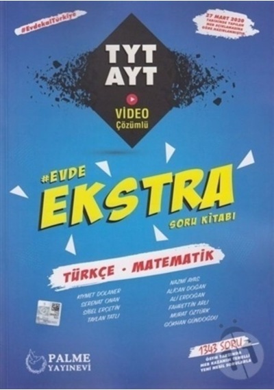 Palme Yks Tyt Ayt Ekstra Türkçe-Matematik Soru Kitabı