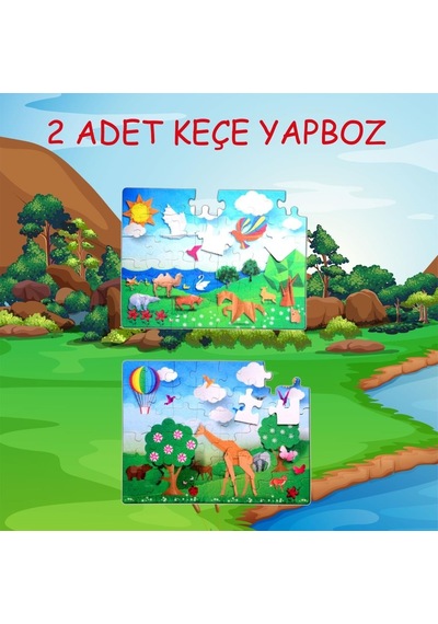 Lisinya247 Origami 5+ Keçe Yapboz 5 Yaş Puzzle