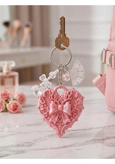 Alse3d El Yapımı Barok / Coquette Bag Charm Pembe