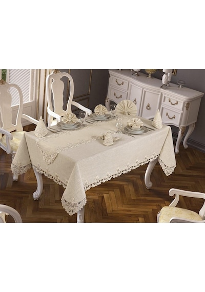 Saltanat Masa Örtüsü 26 Parça Krem (329471060)