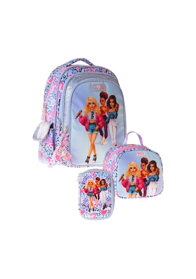 Wow Generation Üçlü İlkokul Okul Çanta Seti - Lila - Music Desenli - Kız Çocuk - Setwg-w6044a Çok Renkli