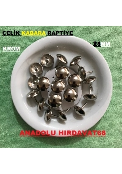 Kabara Raptiye Krom Renk 21mm Kabara Raptiye Çivisi 130 Adet 21mm