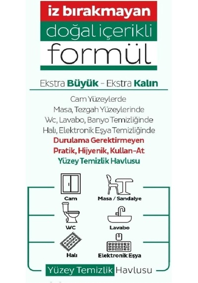 Easy Clean Premium Beyaz Sabun Katkılı Yüzey Temizlik Havlusu Mendili 3x100 300 Yaprak