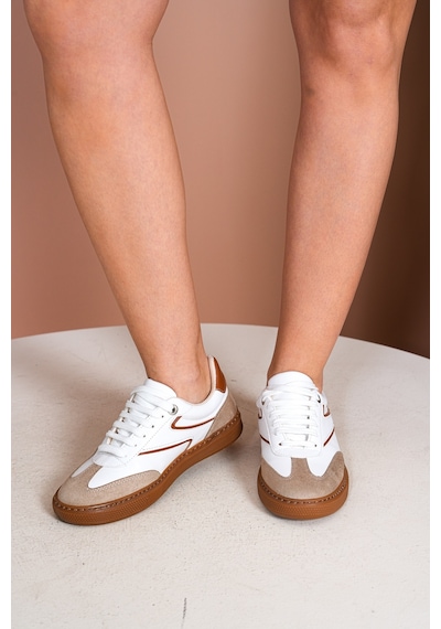 Zitan Spor Ayakkabı Sneaker Beyaz Kahverengi