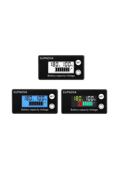 Pil Kapasite Göstergesi Dc 8v-100v Kurşun Asit Lityum Voltmetre Gerilim Ölçer 12v-24v-48v-72v