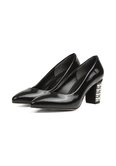 Pierre Cardin® | Pc-51201 - 3478 Siyah Kırısık - Kadın Topuklu  Ay