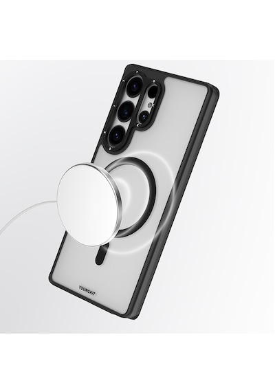 Galaxy Uyumlu S25 Ultra Kılıf M-safe Özellikli Cam Arka Yüzey Tpu Youngkit Gemstone Seri Kapak Siyah-şeffaf Şeffaf - Siyah Galaxy Uyumlu S25 Ultra Kılıf M-safe Özellikli Cam Arka Yüzey Tpu Youngkit Gemstone Seri Kapak Siyah-şeffaf Şeffaf - Siyah