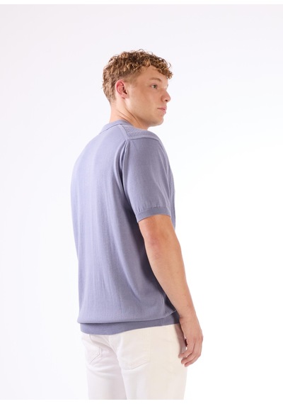 Dufy İndigo Fitilli Erkek Triko - Slim Fit Indigo