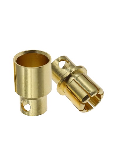 8mm Altın Kaplama Banana Dişi Erkek Soket 120a Pil Batarya Lion Bullet Plug Kablo Konnektör Esc Moto