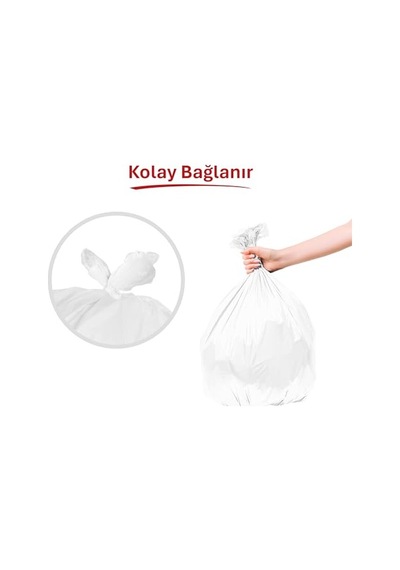 Küçük Boy Çöp Poşeti 30'lu 40x50 Cm, Sızdırmaz Ve Yırtılmaz, Ekonomik Küçük Boy Çöp Torbası, Geri Dönü