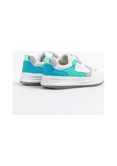 Benetton Beyaz - Gri Erkek Çocuk Sneaker Bnı-10025 Siyah