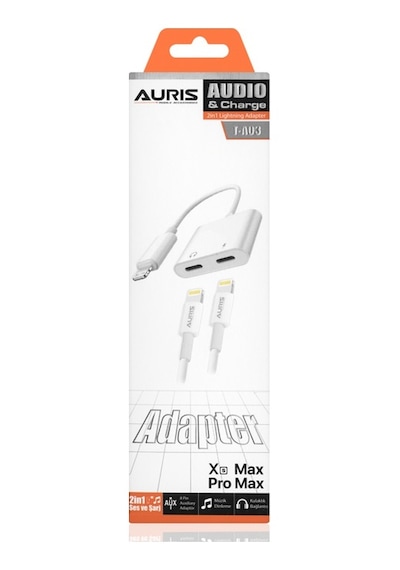 Auris Ars-T-A03 Lightning Apple Uyumlu iOS Şarj & Kulaklık Kare Çevirici