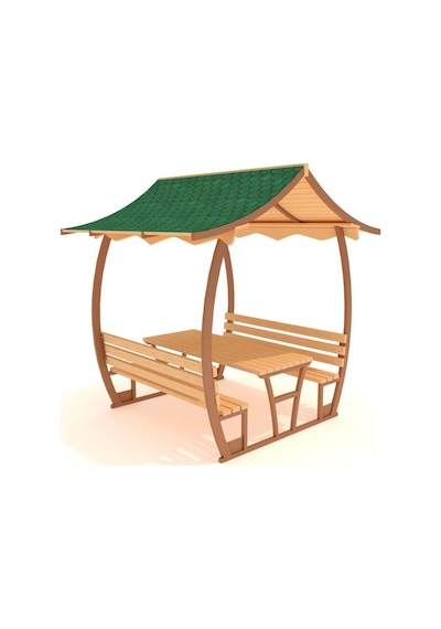 Japon Çatılı Piknik Masası Ptb12m, Metal 8 Kişilik-345