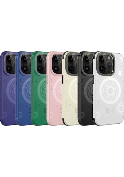 Apple Uyumlu iPhone 14 Pro Wireless Şarj Özellikli Desenli Hot Kılıf-siyah