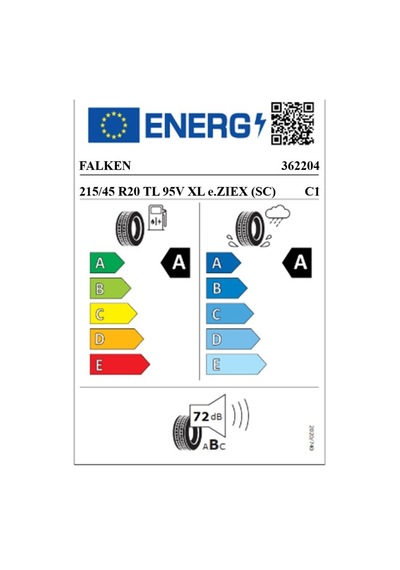 Falken 215/45 R20 TL 95V XL E.zıex SC Yaz 2026
