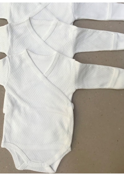 Özdemirli Bebe Özdemirlitekstil Bebelino Çıtçıtlı Badi Kruvaze (5 Li Paket) (456375083) Beyaz