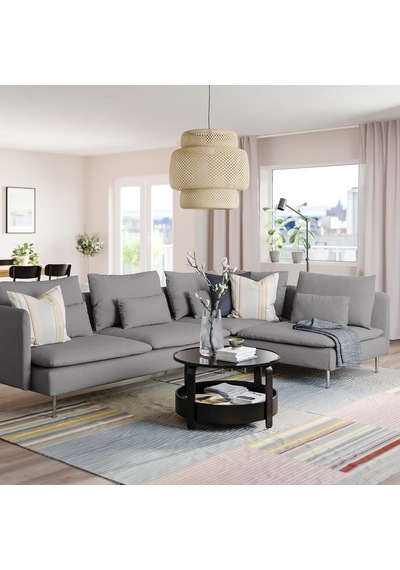 Ikea Gri Lüks Kanepe - 4'lü Köşe Kanepe