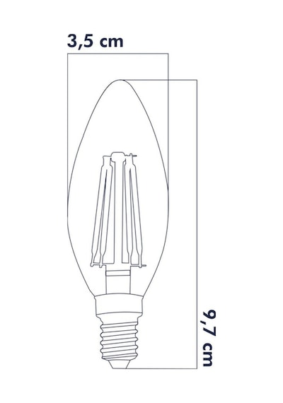 Dekoratif Mum Led Avize Ampulü 6w 3000k E14 Gün Işığı 3'lü Erd-92