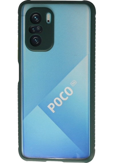 Poco F3 Kılıf Miami Şeffaf Silikon - Koyu Yeşil Bzsxx00 1