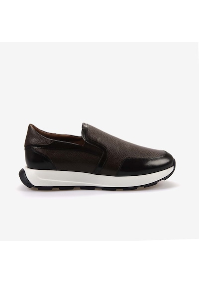 Mocassini Gold Hakiki Deri Erkek Spor & Sneaker Ayakkabı 73702 Siyah-kahve Geyik