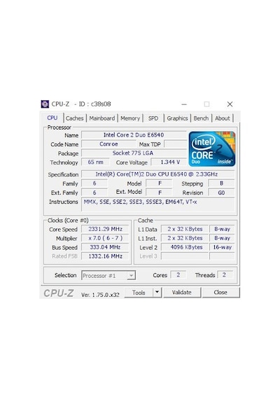 intel Core 2 Duo E6540 Dual Core 2.33GHz LGA775 Desktop İşlemci