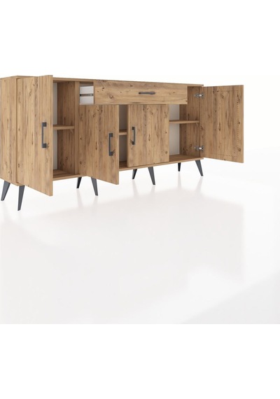Arges Konsol 3 Raflı Tek Çekmeceli 4 Kapaklı 176x30x83 Çam-çam/çam Çam/çam Arges Konsol 3 Raflı Tek Çekmeceli 4 Kapaklı 176x30x83 Çam-çam/çam Çam/çam