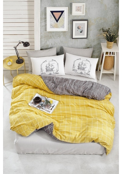 Newhome Ranforce Çift Kişililik Nevresim Takımı Trendy colors Sar