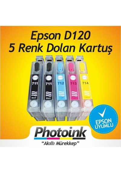 Epson D120 Uyumlu Kolay Dolan Kartuşlar Dolu Bk1008.01.009 Bk Gift